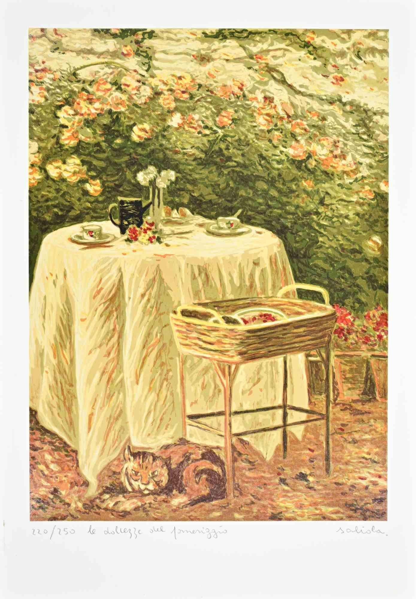 Le Dolcezze del Pomeriggio - Lithograph by Antonio Saliola - 1990s