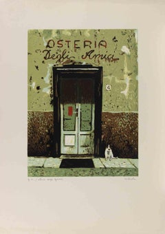 Osteria degli Amici - Lithograph by Antonio Saliola - 1990s