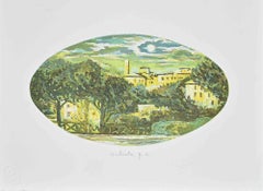 Oval Landscape - Lithograph by Antonio Saliola - 1990s