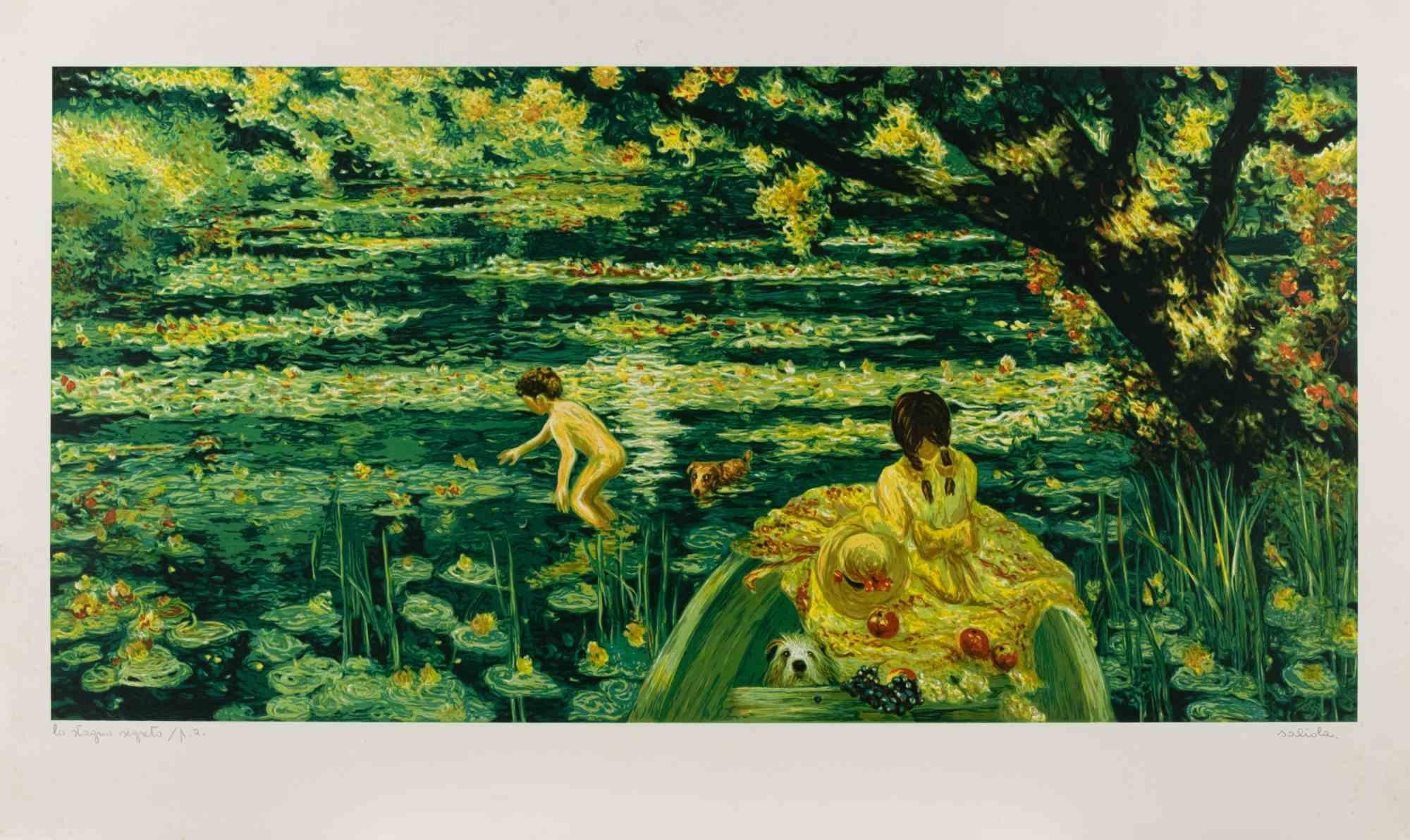 Lithograph realized by Antonio Saliola, hand signed in pencil.

Artist proof.

Very good condition.