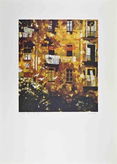 I passi del sole - Litografia di Antonio Saliola - Anni '90