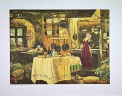 Il trionfo di Babette - Litografia di Antonio Saliola - Anni 
90