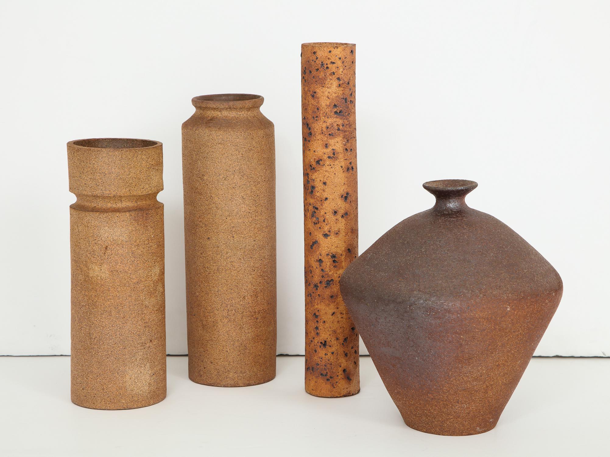 Stoneware Antonio Salvador Orodea Cylindrical Vessel For Sale