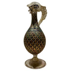 Antonio Salviati  Amphore en verre de Murano, or et émail 19e siècle