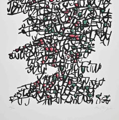 Abstract Composition - Lithograph by Antonio Sanfilippo - 1971
