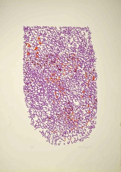 Composición abstracta - Litografía de Antonio Sanfilippo - 1971