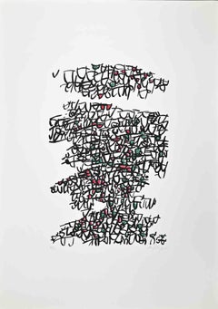 Composizione astratta - Litografia di Antonio Sanfilippo - 1971