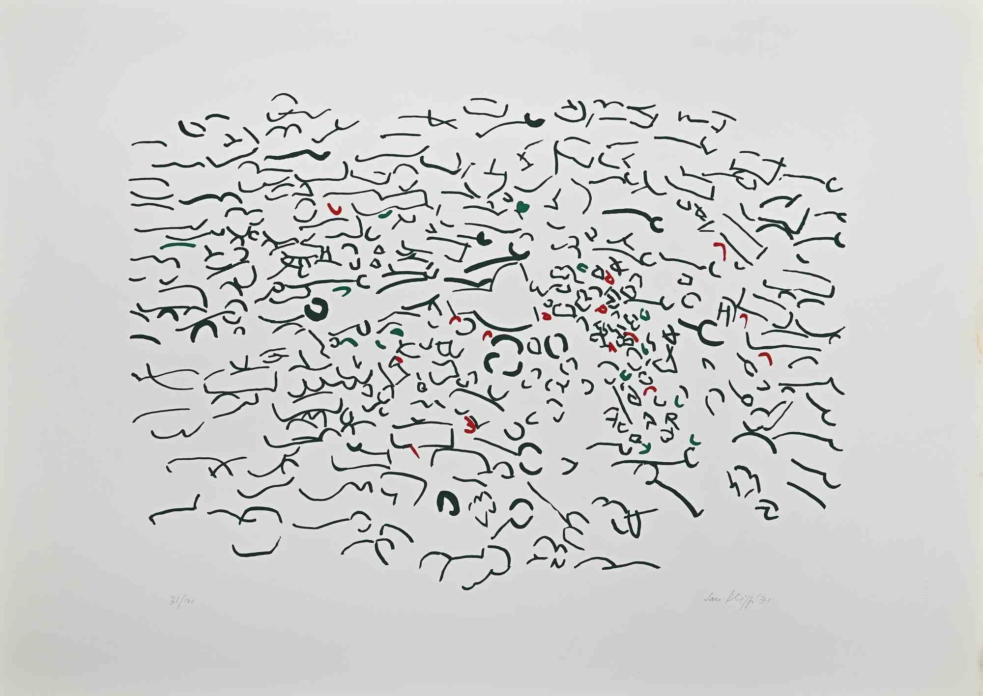 Antonio Sanfilippo - Abstract Composition - Screen Print by Antonio ...