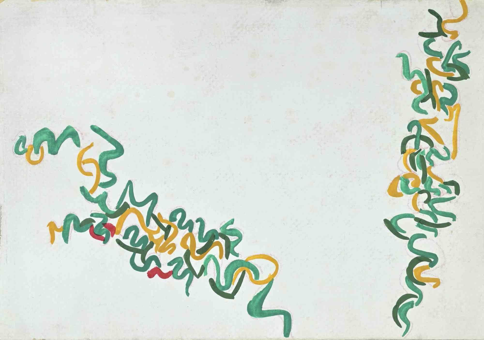 Composizione astratta1 - Dipinto di Antonio Sanfilippo - 1971