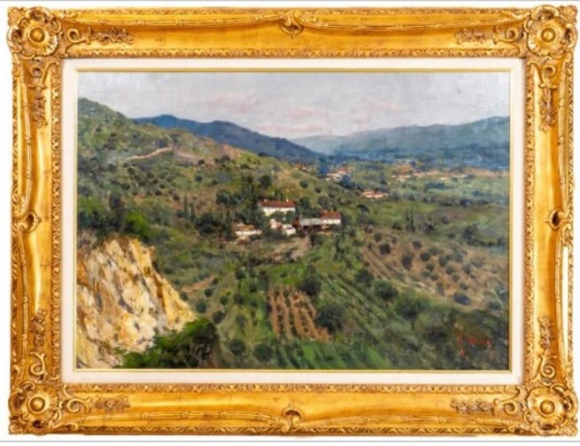 “Olive grove in Italy” - Painting by Antonio Sannino