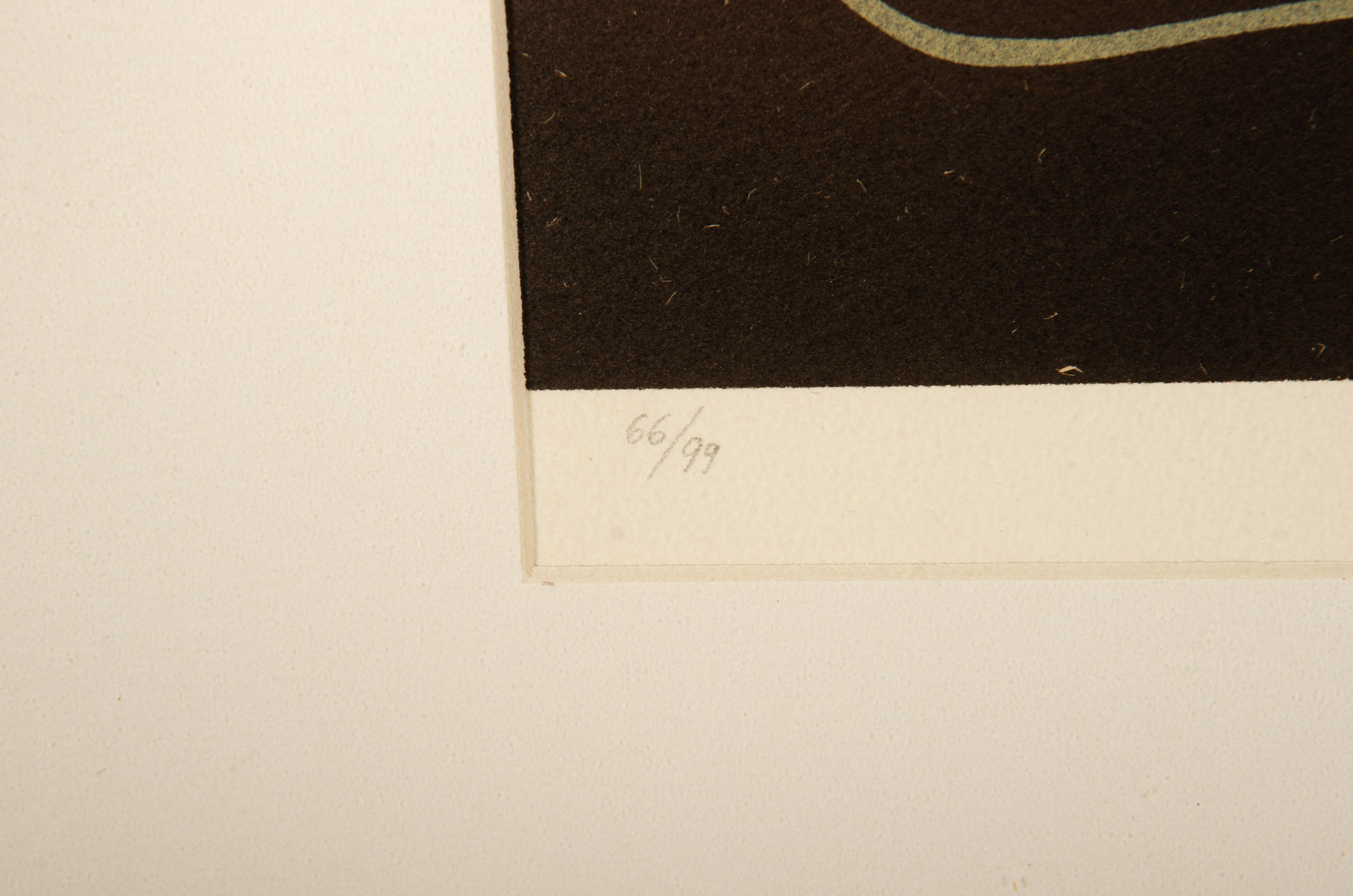 Antonio SAURA – Abierta 5 – Lithographie, signiert mit Bleistift (Ende des 20. Jahrhunderts) im Angebot