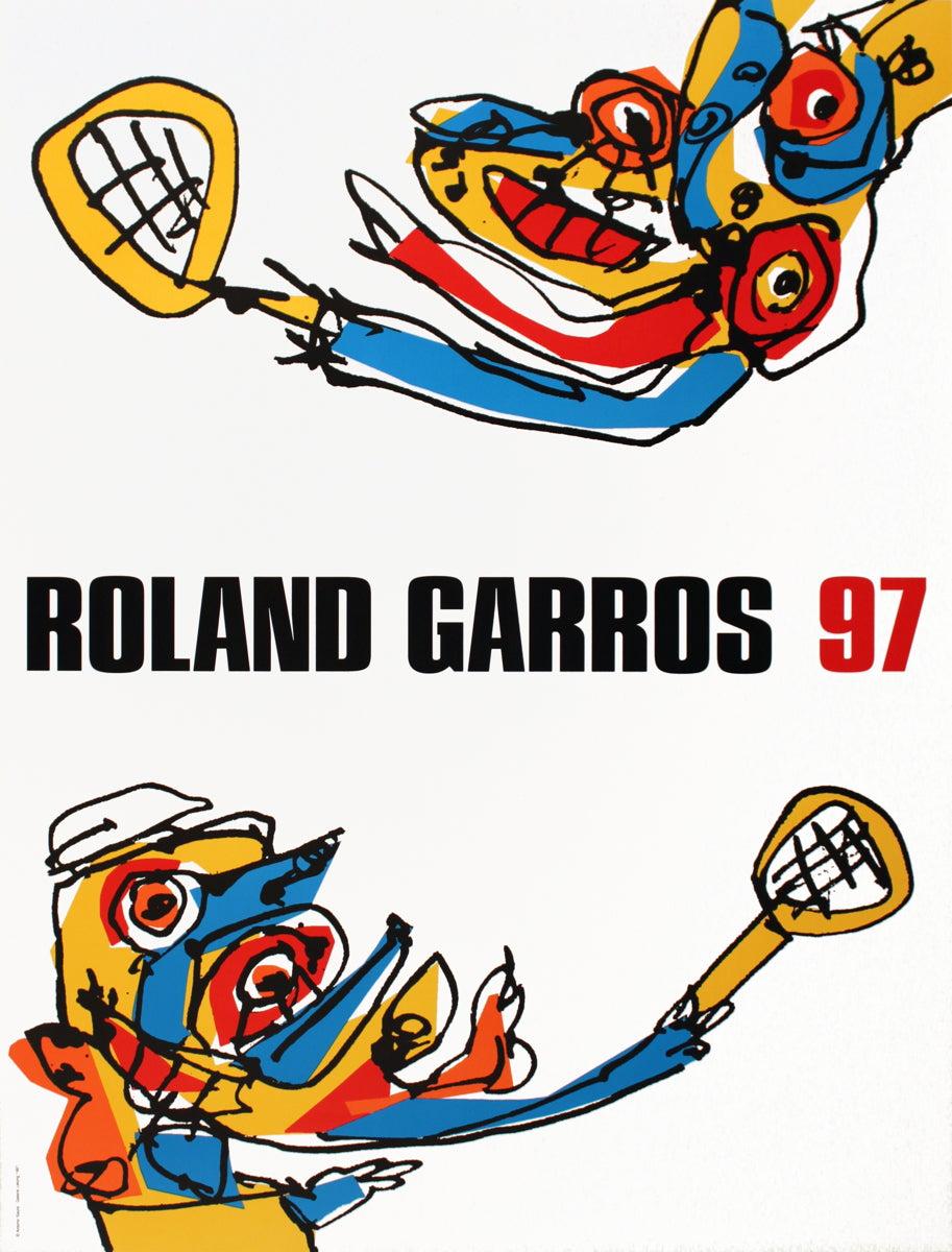 Papierformat: 29,5 x 22,5 Zoll (74,93 x 57,15 cm)
Bildgröße: 29,5 x 22,5 Zoll (74,93 x 57,15 cm)
Gerahmt: Nein
Zustand: A: Neuwertig

Zusätzliche Details: Offizielles Plakat für das Tennisturnier Roland Garros French Open, das jedes Jahr