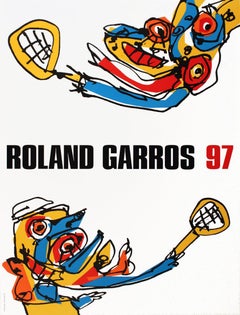 Vintage Antonio Saura 'Roland Garros French Open' 1997- Poster