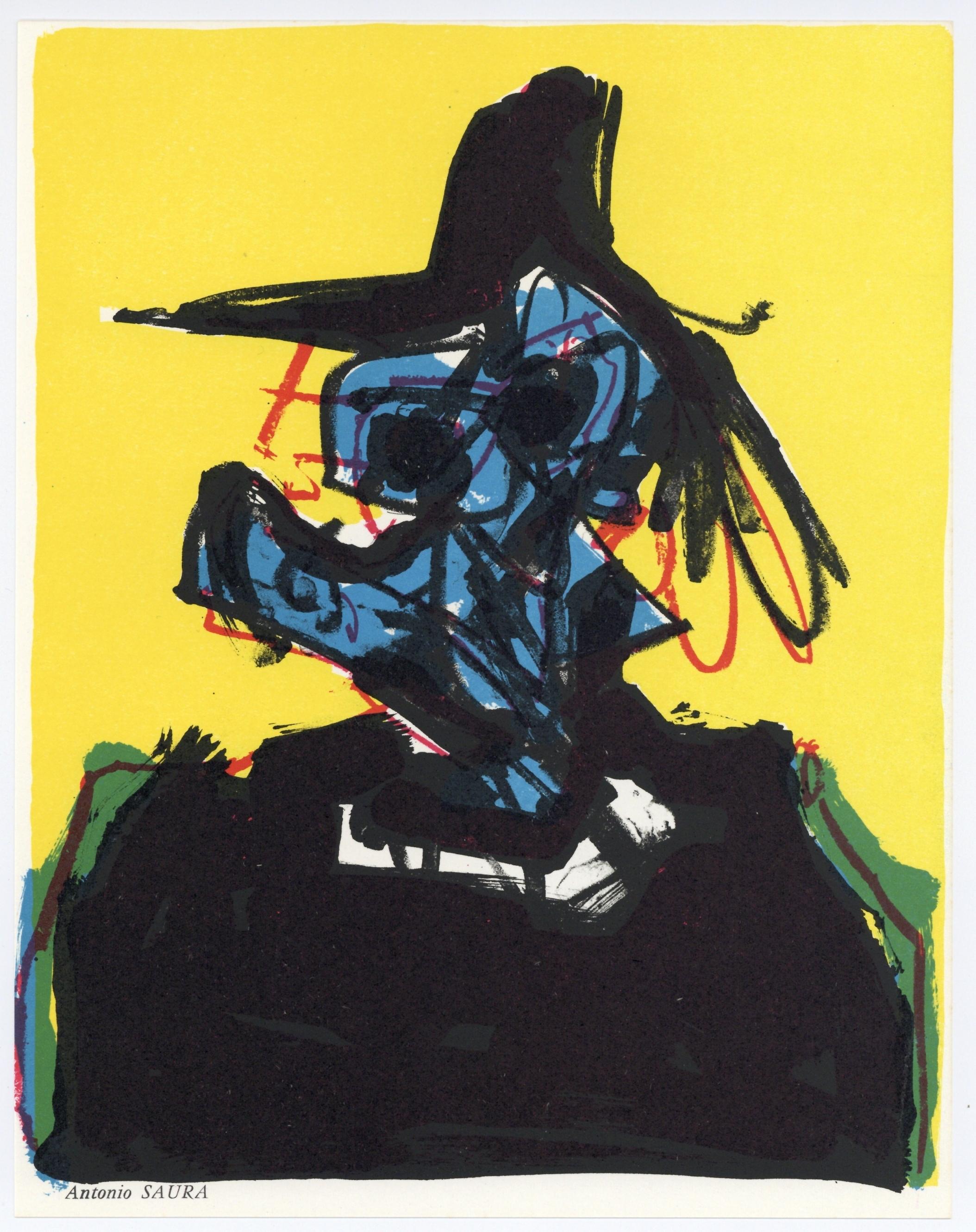 Figurative Print de Antonio Saura - litografía original