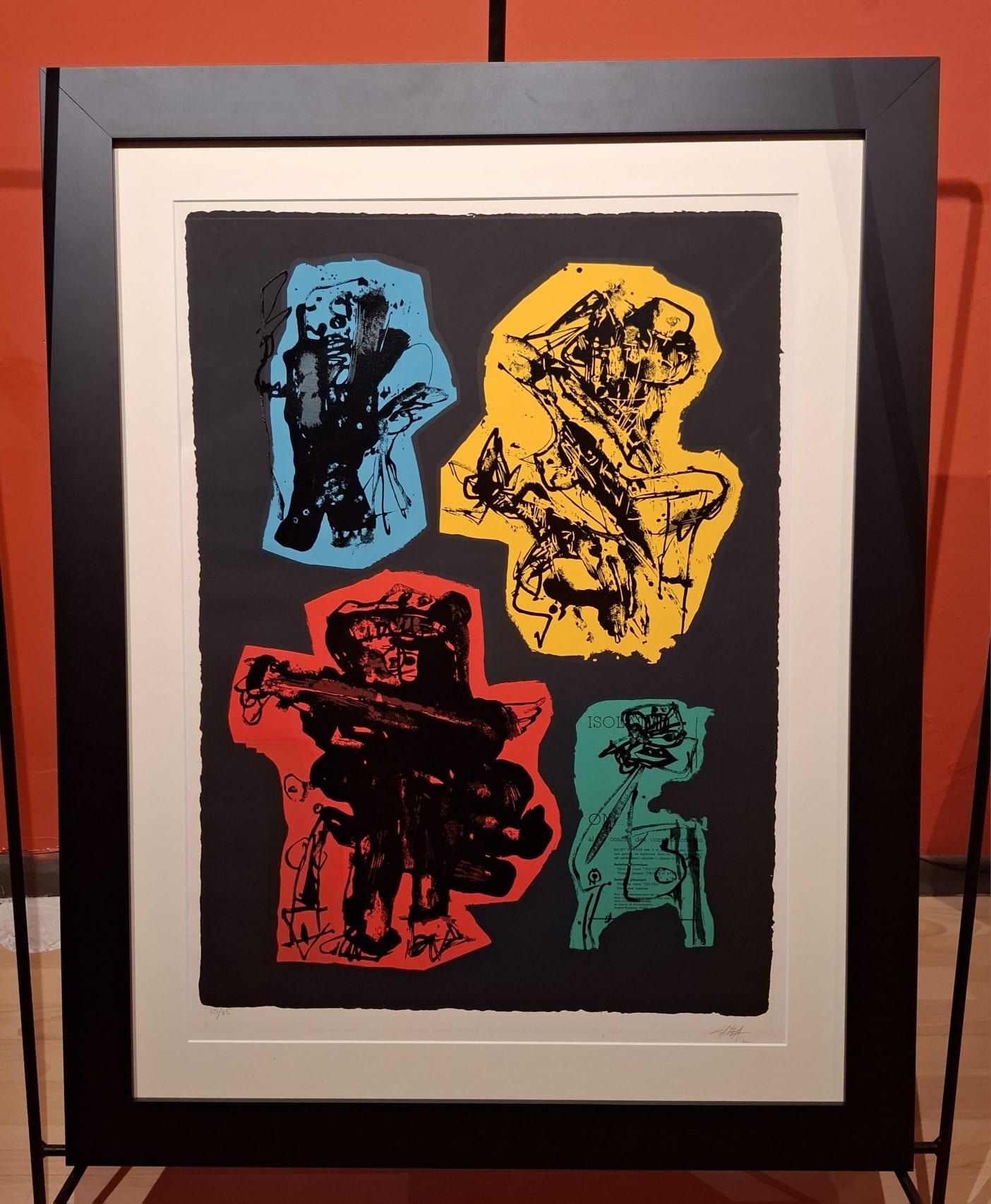 Antonio Saura Abstract Print - Tu cabello es amarillo