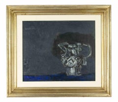 Brocca di cristallo - OIl dipinto di Antonio Scordia - 1955