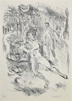 L'évasion - Lithographie d'Antonio Scordia - 1945