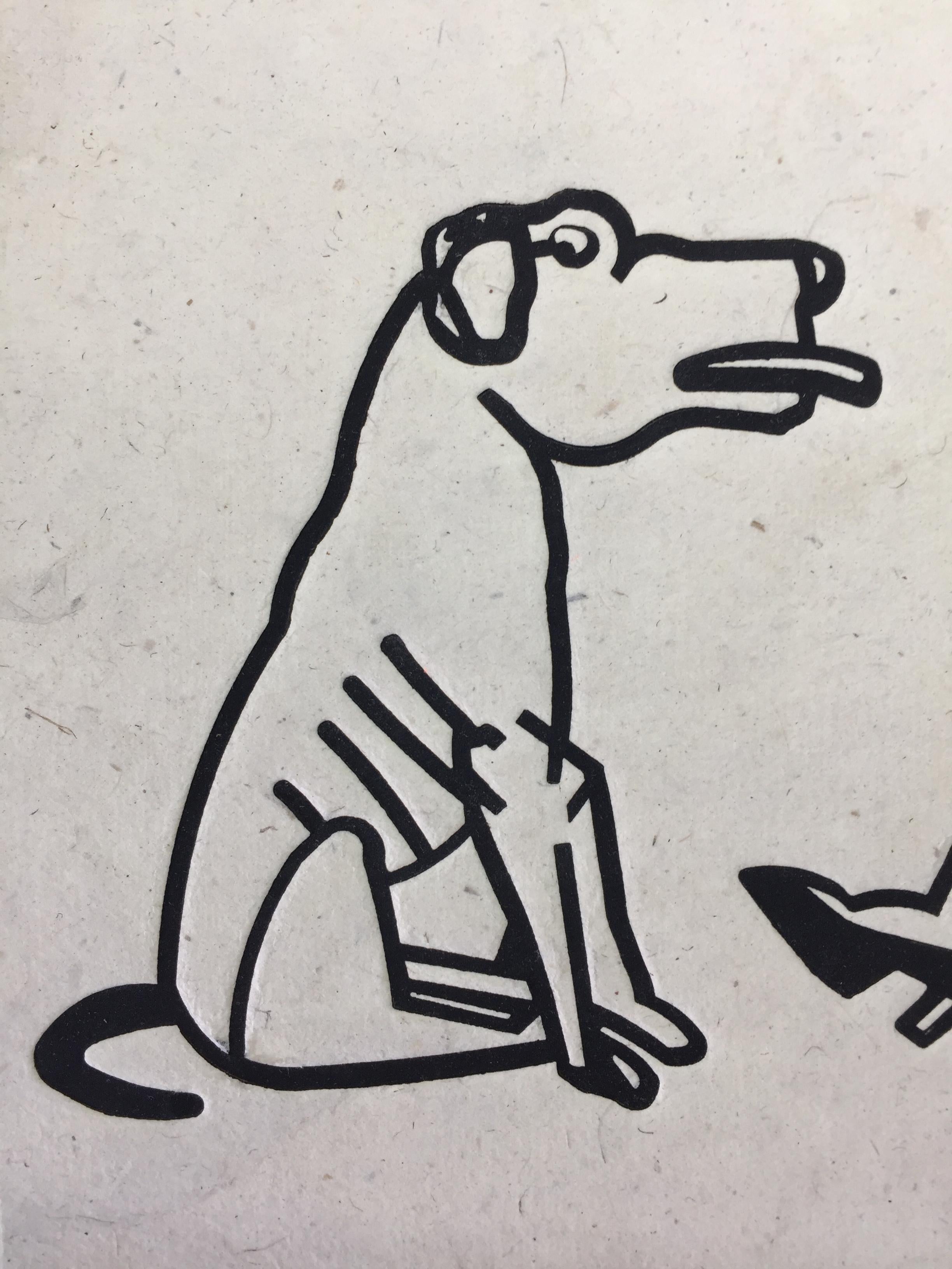 Argentinian Modern Art by Antonio Seguí - La Maîtresse et son Chien 2
