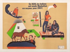 Manhattan aux Enzymes, litografia Pop Art di Antonio Segui