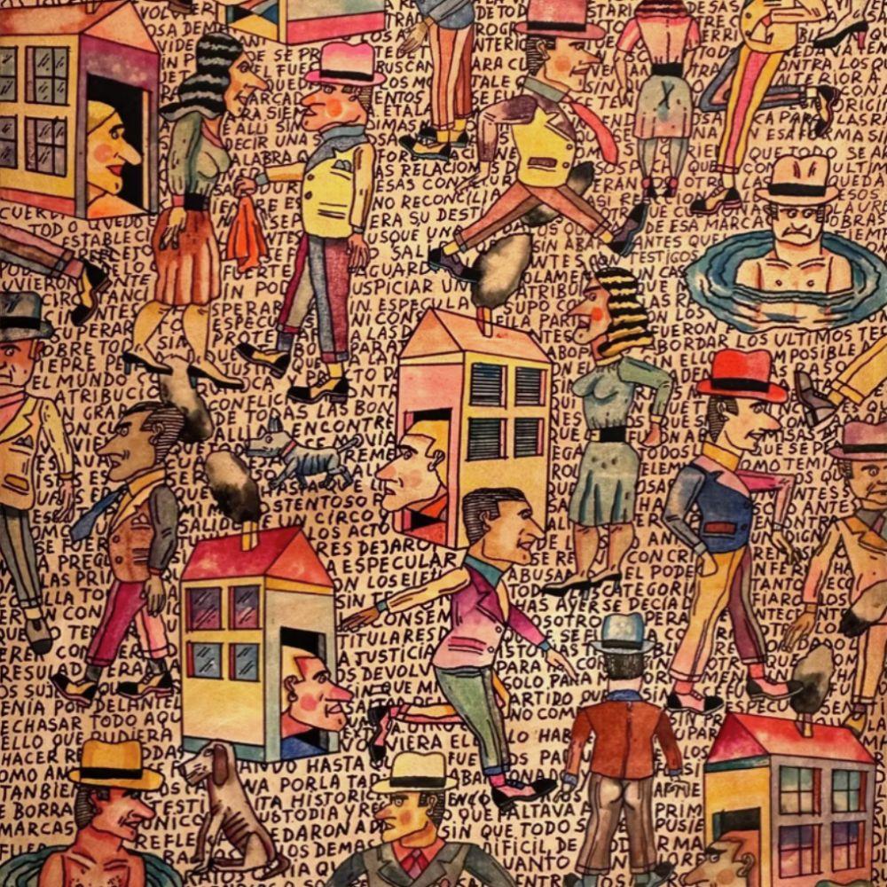 Diálogo de sordos - Painting de Antonio Seguí