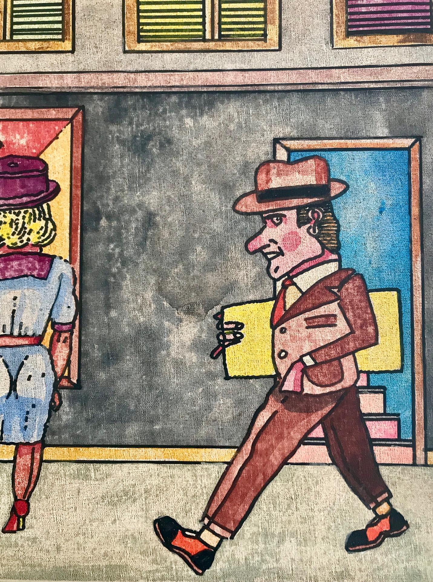 Pintura acrílica original sobre lienzo.

En perfecto estado.

Firmado, fechado y titulado en el reverso.

Biografía del artista :
Antonio Seguí, hoy conocido como maestro pintor y grabador, tuvo que ser convencido por Ernesto Farina para que