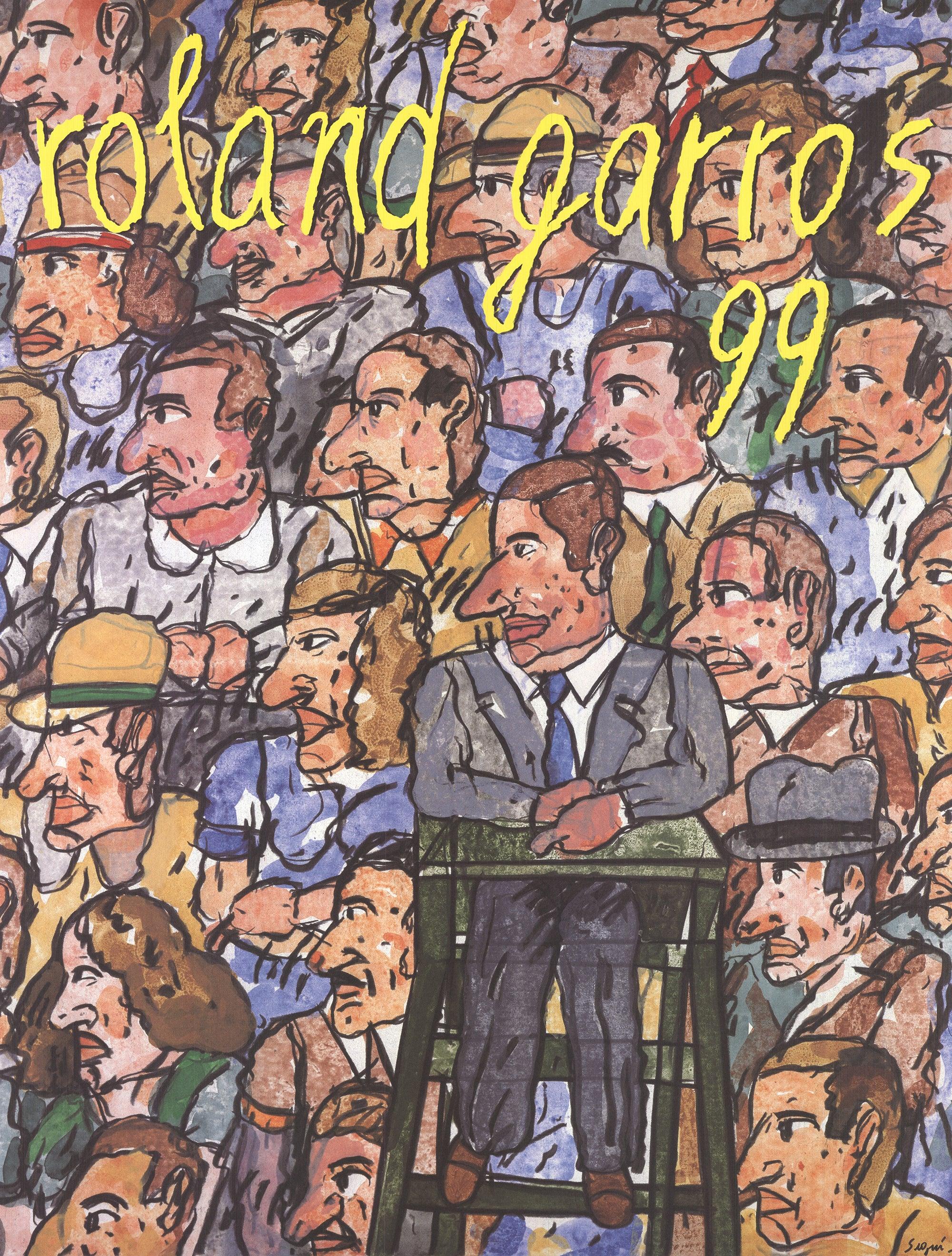 Antonio Segui 'Roland Garros French Open' 1999 POSTER FIRMATO 1