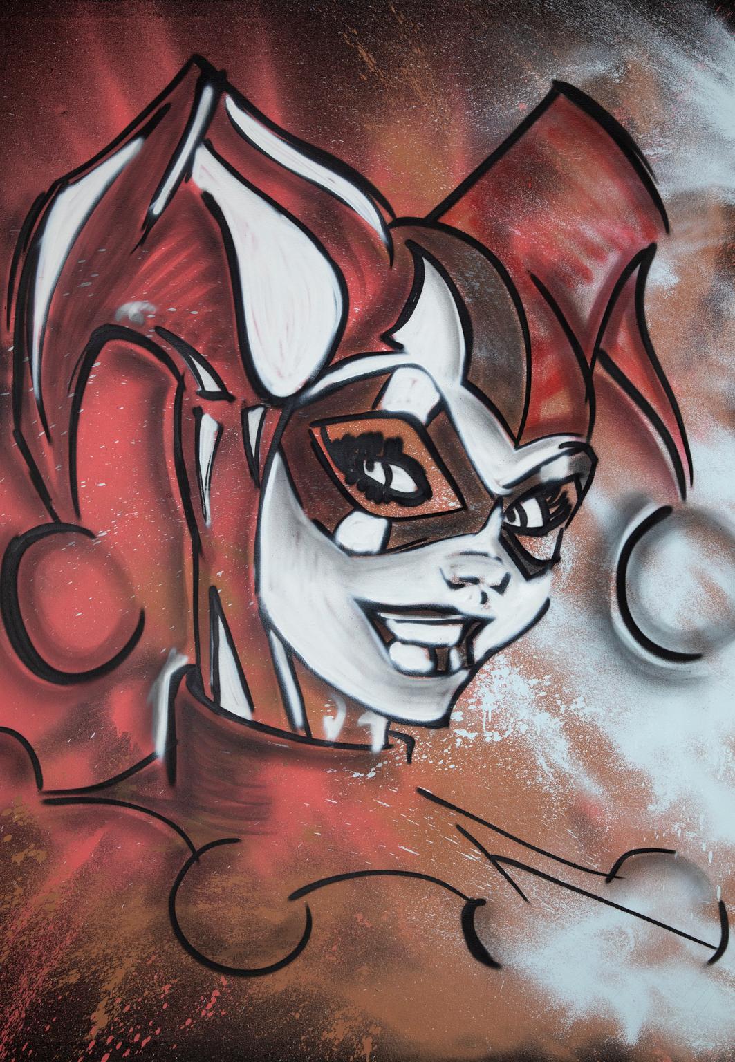 Antonio Shades Agee „Harley“ Graffiti/Street Art Style Sprühfarbe (Streetart), Painting, von Antonio “Shades” Agee