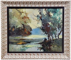 Mondego River, Coimbra Circa 1950-1960 by Antonio Silva Lino, Portugal Landscape