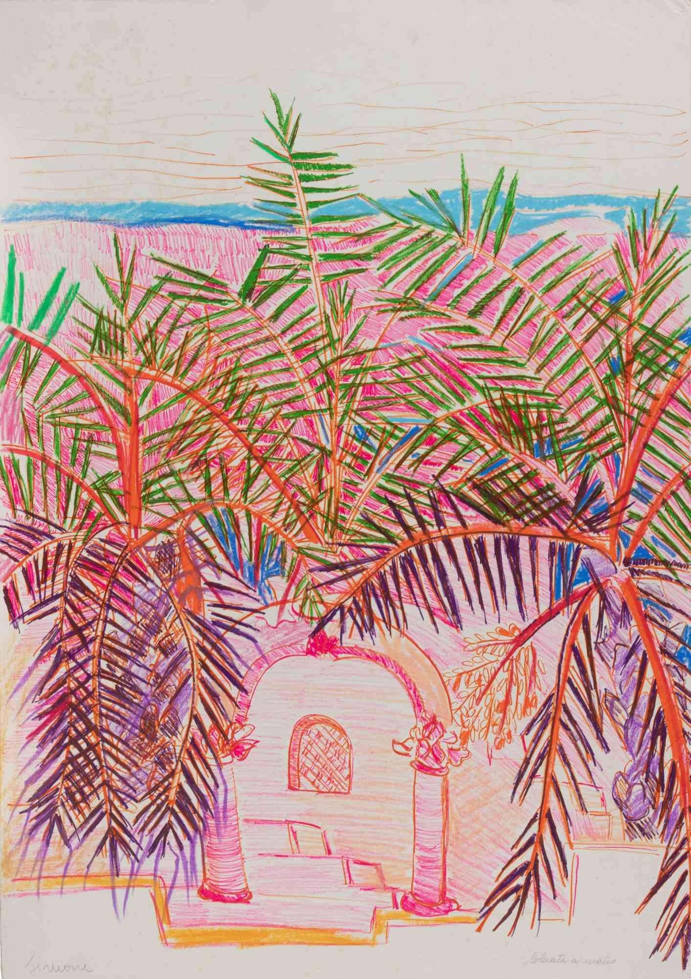 Lithograph realized in 1990s.

Hand colored and signed.

Not numbered, as issued.

Very good condition.