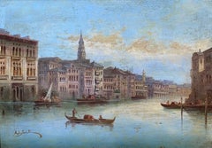 Venise, Italia por Antonio Sorelli - Óleo sobre madera 37x53 cm