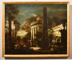 Caprice Architectural Landscape Paint Oil on canvas Old master 18th Century Art 