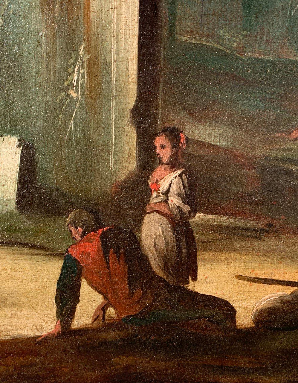 Antonio Stom (peintre vénitien) - Paysage du XVIIIe siècle - Vue architecturale en vente 10