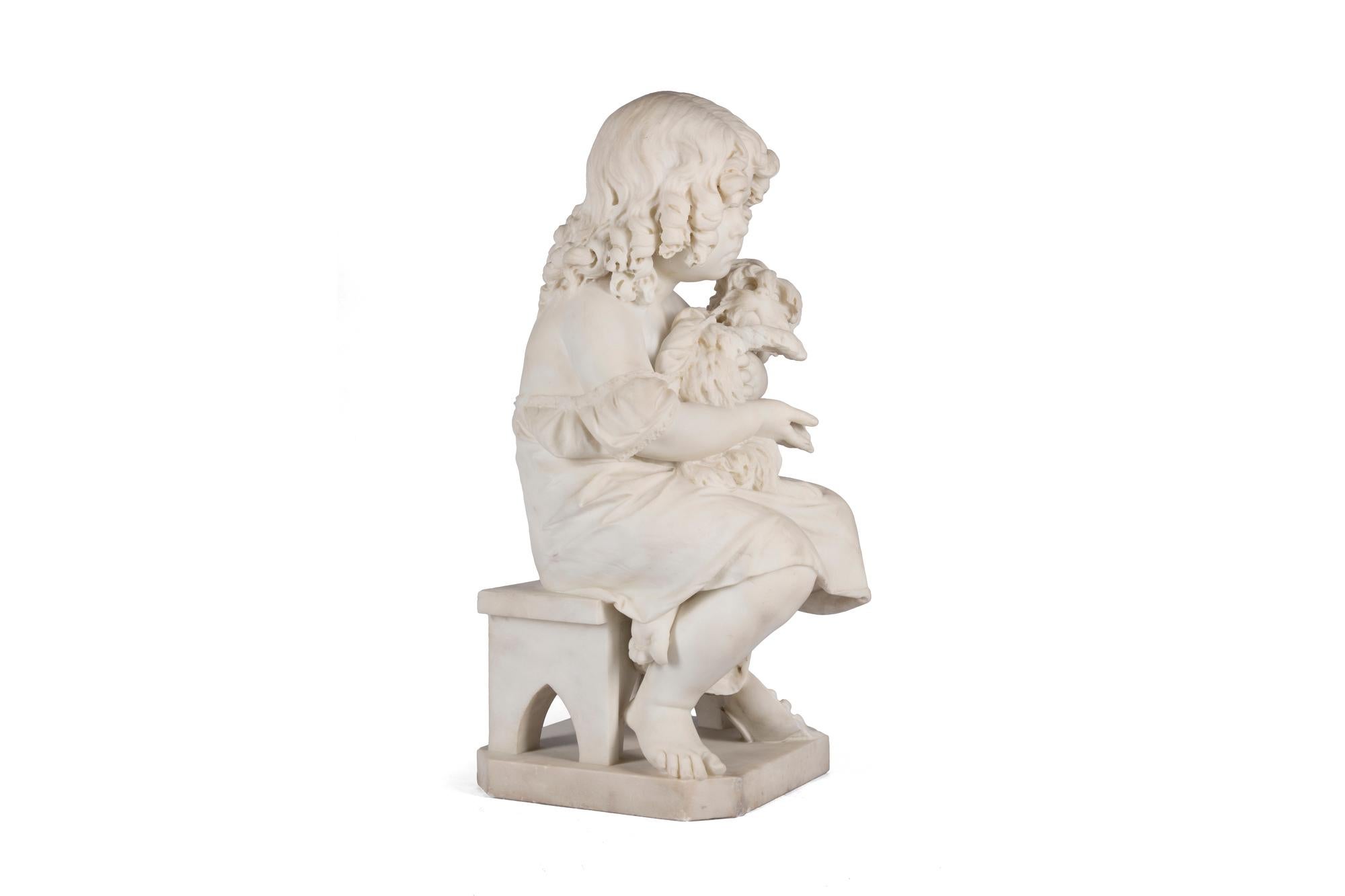 L' AMICO FERITO - Sculpture Scuola italiana di Antonio Tantardini 