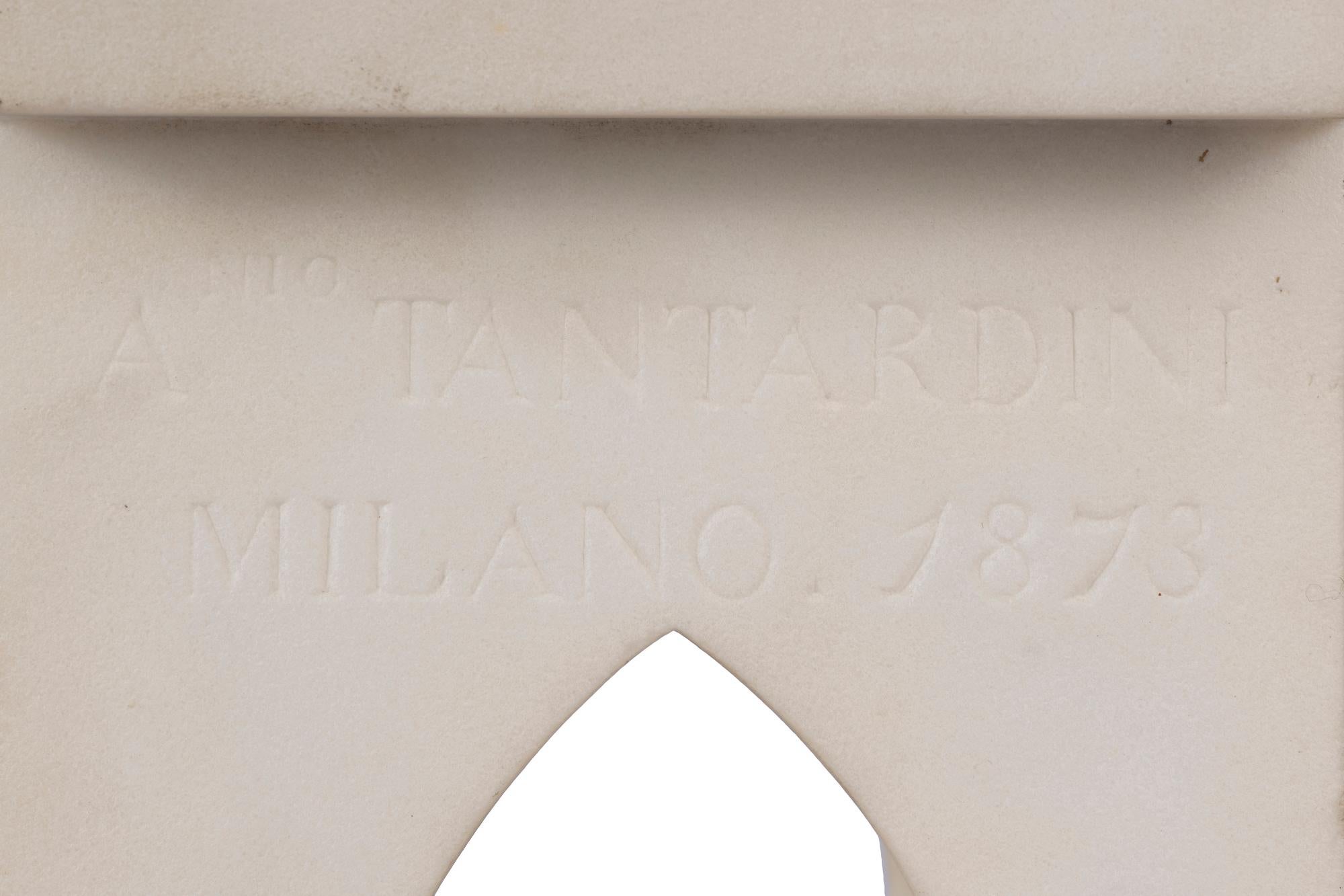 Fu uno scultore molto attivo che ottenne una notevole fama; morì nel 1879 all'età di soli 50 anni, compianto da tutti. Non avendo eredi, lasciò il suo patrimonio all'Accademia di Brera e ai suoi studenti più amati e bravi.
Tra le sue opere, i nudi