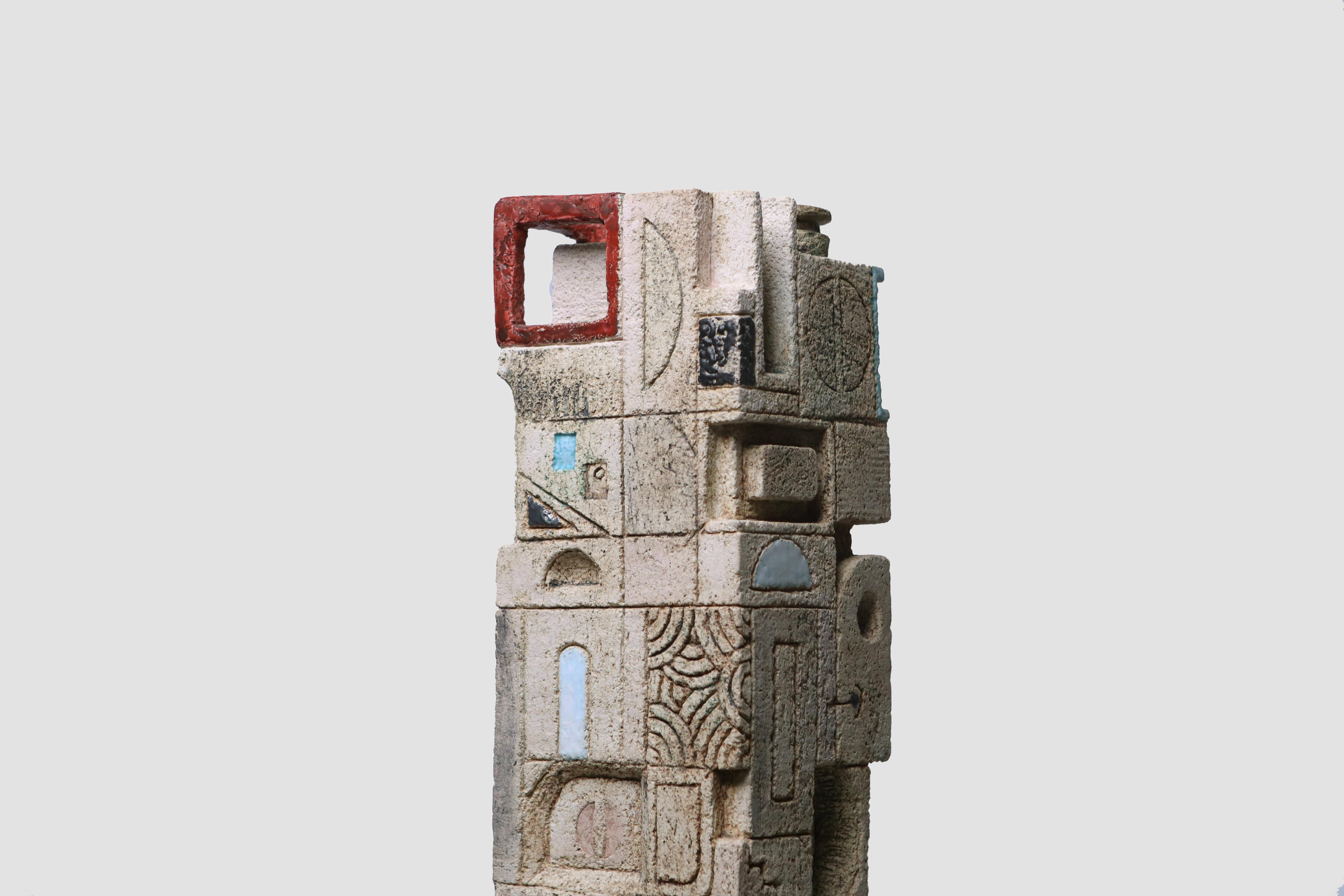 Città sospesa - Totem - Sculpture de Antonio Taschini