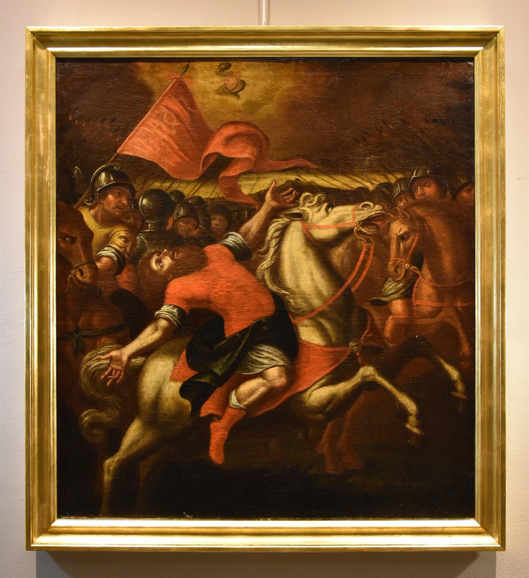 Umkehrung des Heiligen Paul Antonio Tempesta Gemälde 17. Jahrhundert Öl auf Leinwand Italien (Alte Meister), Painting, von Antonio Tempesta (Florence 1555 - Rome 1630)