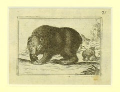 Bear - Original Etching by Antonio Tempesta - 1610