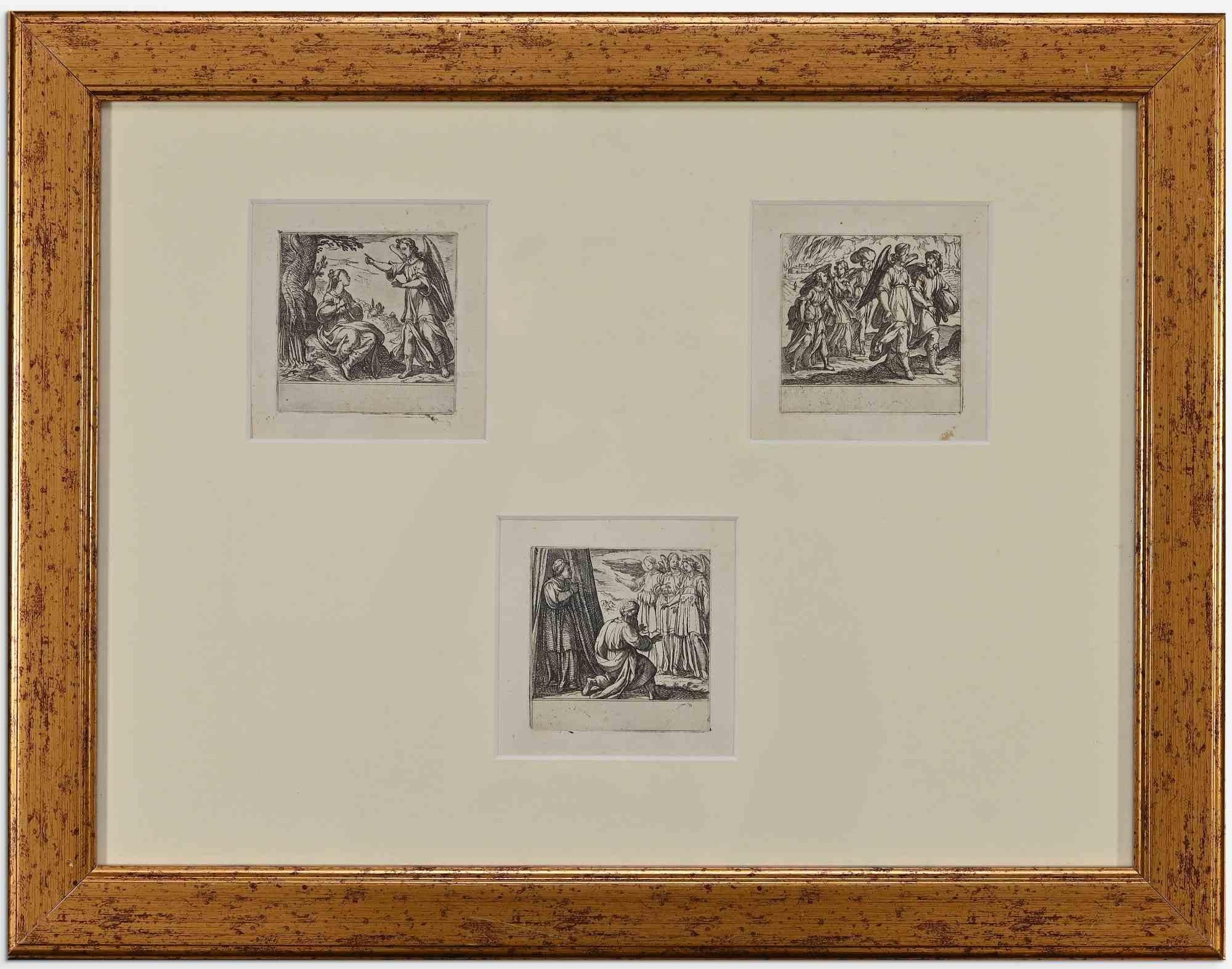 Histoires de la Genèse - Gravure d'Antonio Tempesta - 17e siècle en vente 1