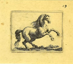 Antique The Horse - Etching by Antonio Tempesta - 1610s