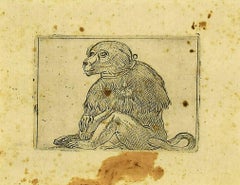Le singe - eau-forte d'Antonio Tempesta, années 1610