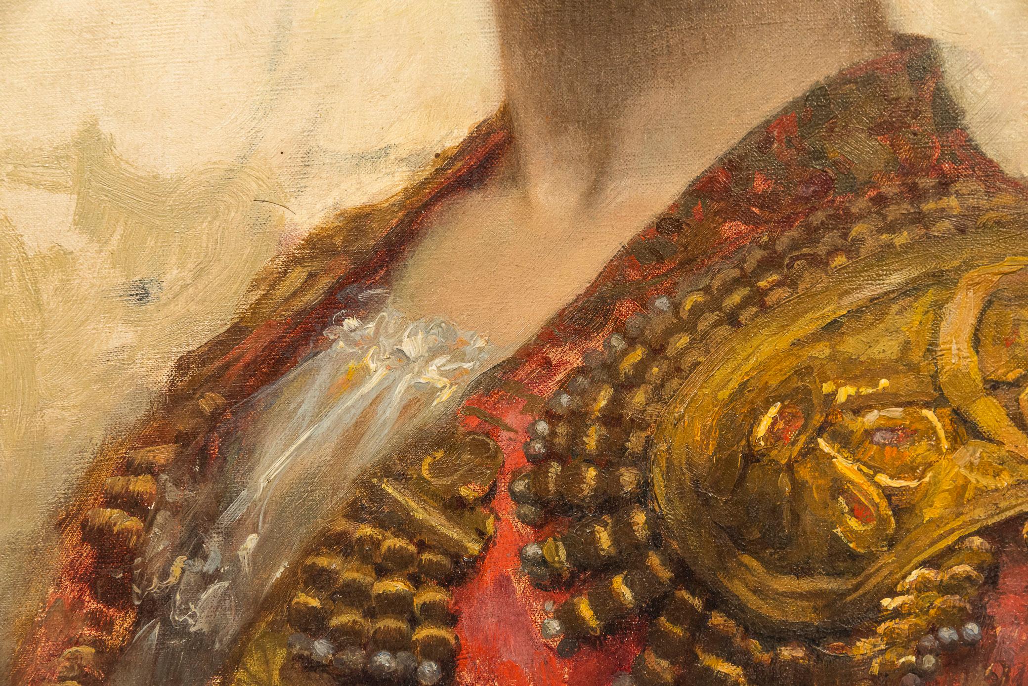 Mid-Century Modern Antonio Torres, Painting, Oil on Canvas, Spain, Signed, circa 1880