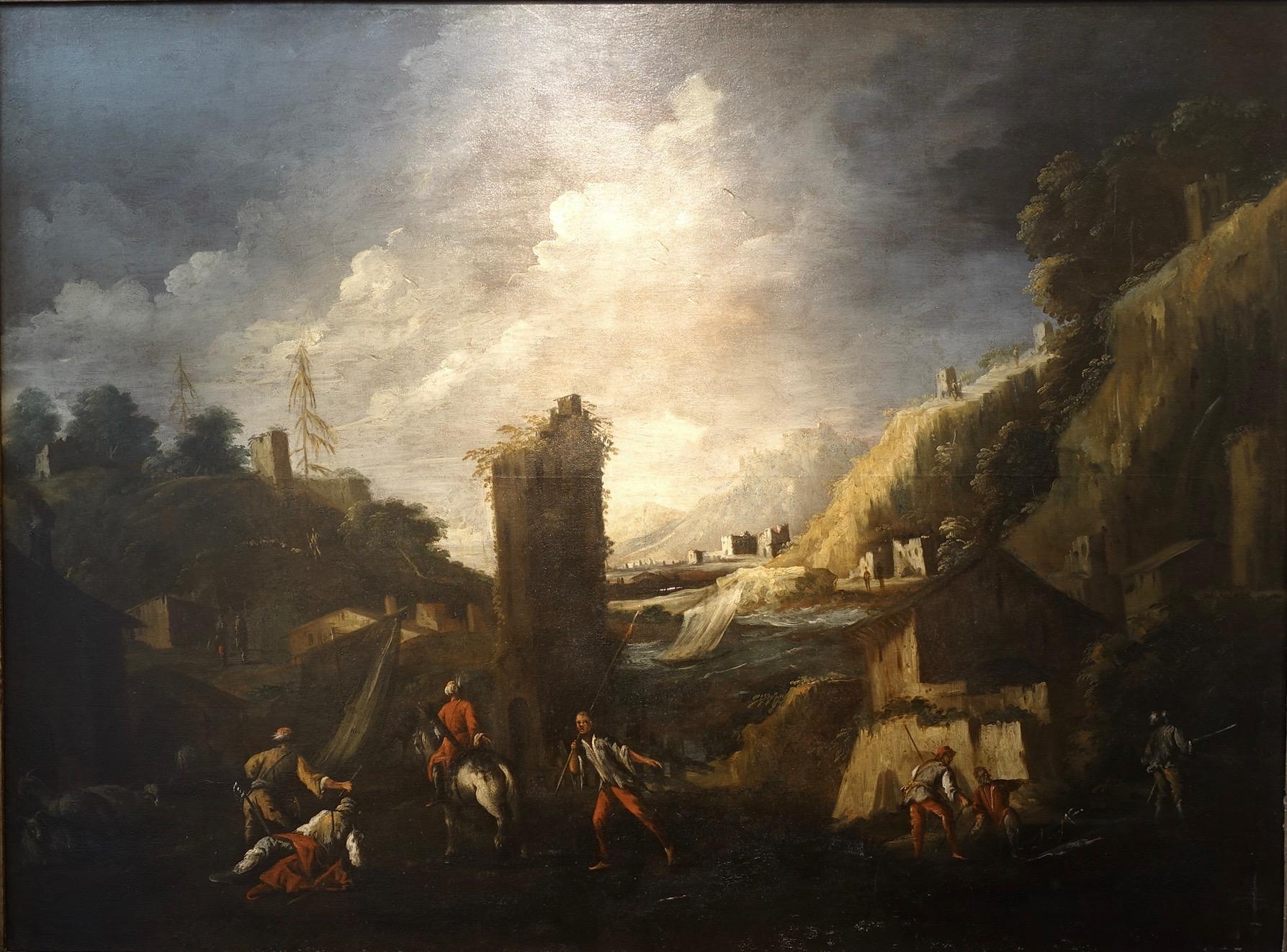 Antonio Travi called Le Sestri (Sestri Ponente, 1608 - Genova 1665)
Seascape with ruins 
Genova, First half of 17th century 
Oil on canvas with his original 17th century frame 
Measures: 170 x 200 cm

This painting has been studied by