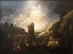 Antonio Travi Called Le Sestri, Seascape with Ruins, Genoa 17th Century