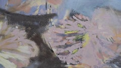 Amethyst Linen Lilies 71 X 51