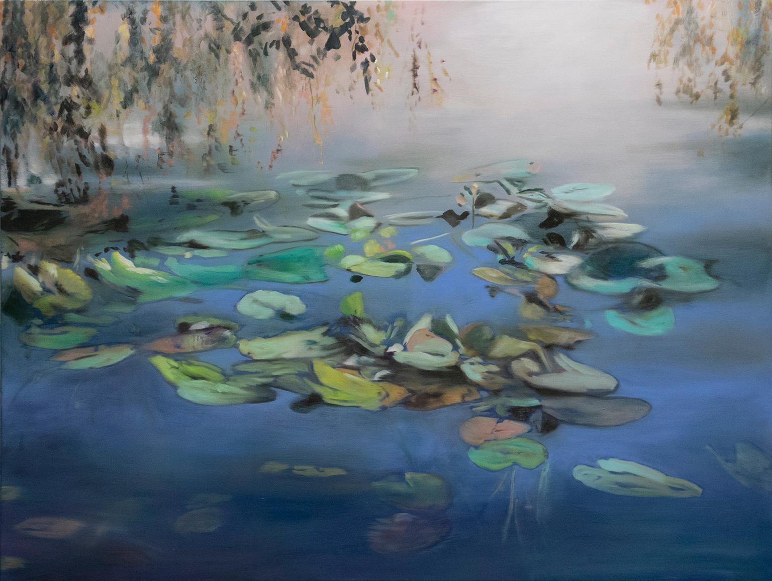 Antonio Ugarte Abstract Painting - Floating Calmly  58 X 77