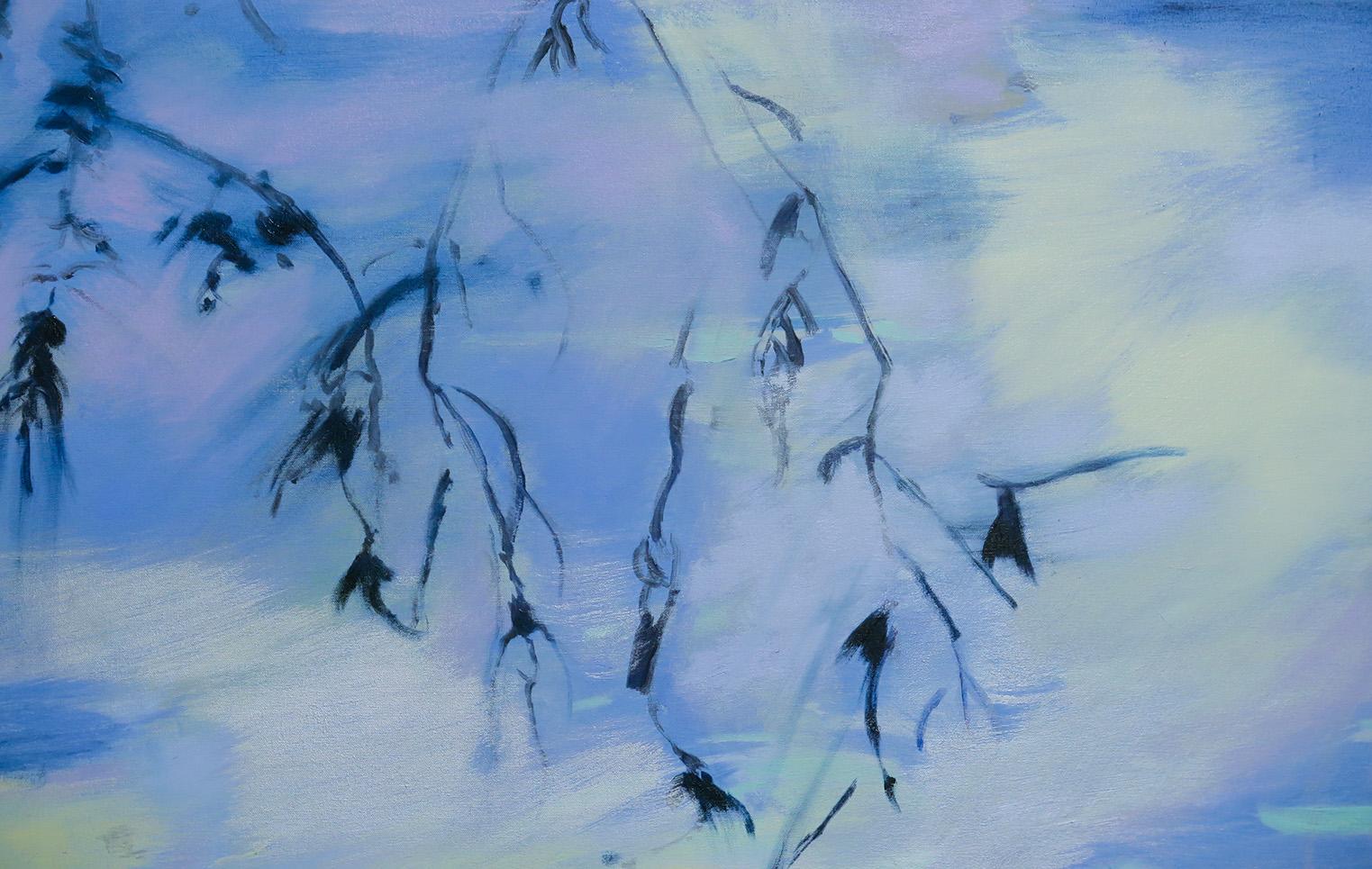Lavender Breeze  72 X50 - Abstract Painting by Antonio Ugarte