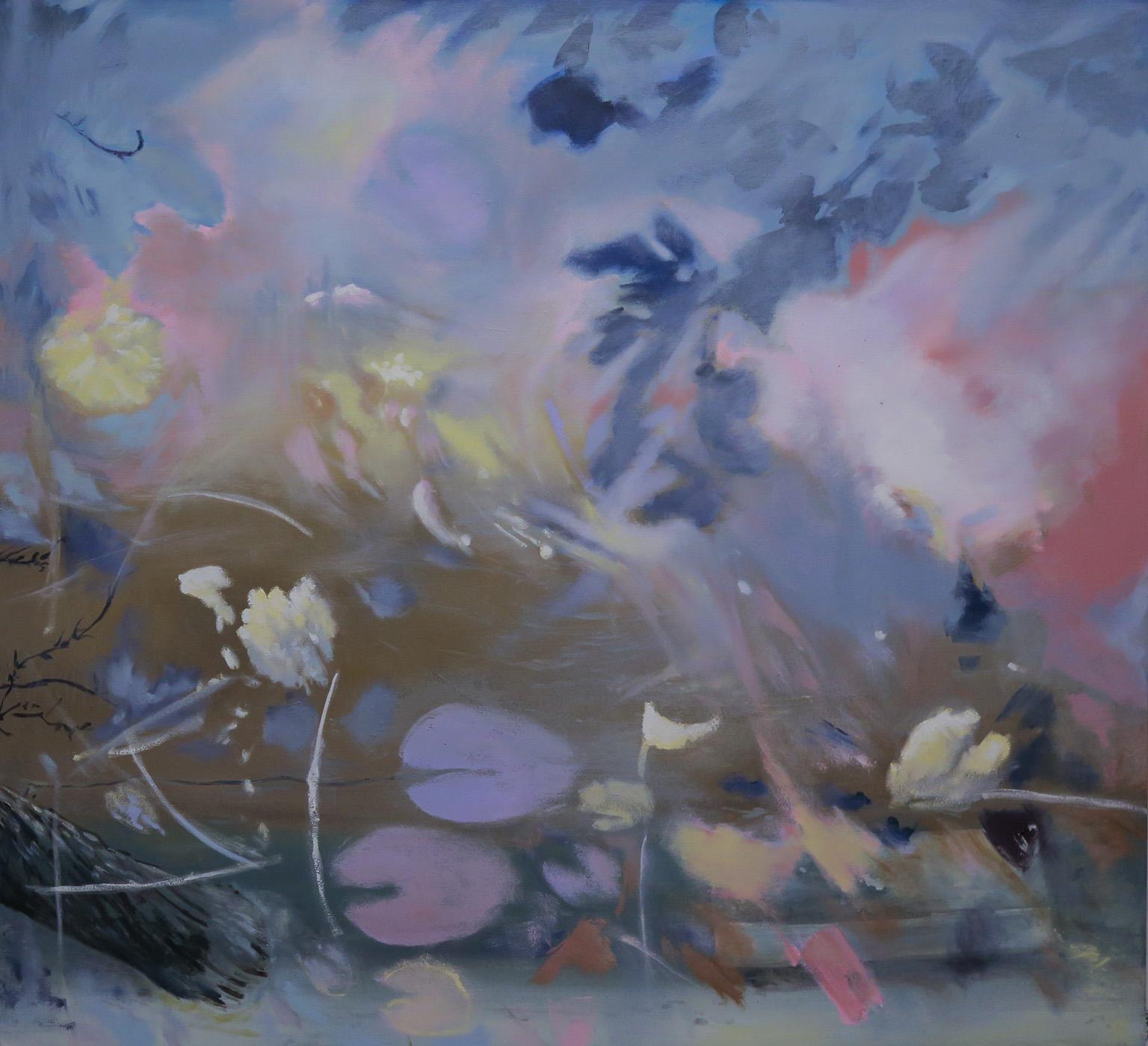 Antonio Ugarte Abstract Painting - Leaves Undulations 64 X 70