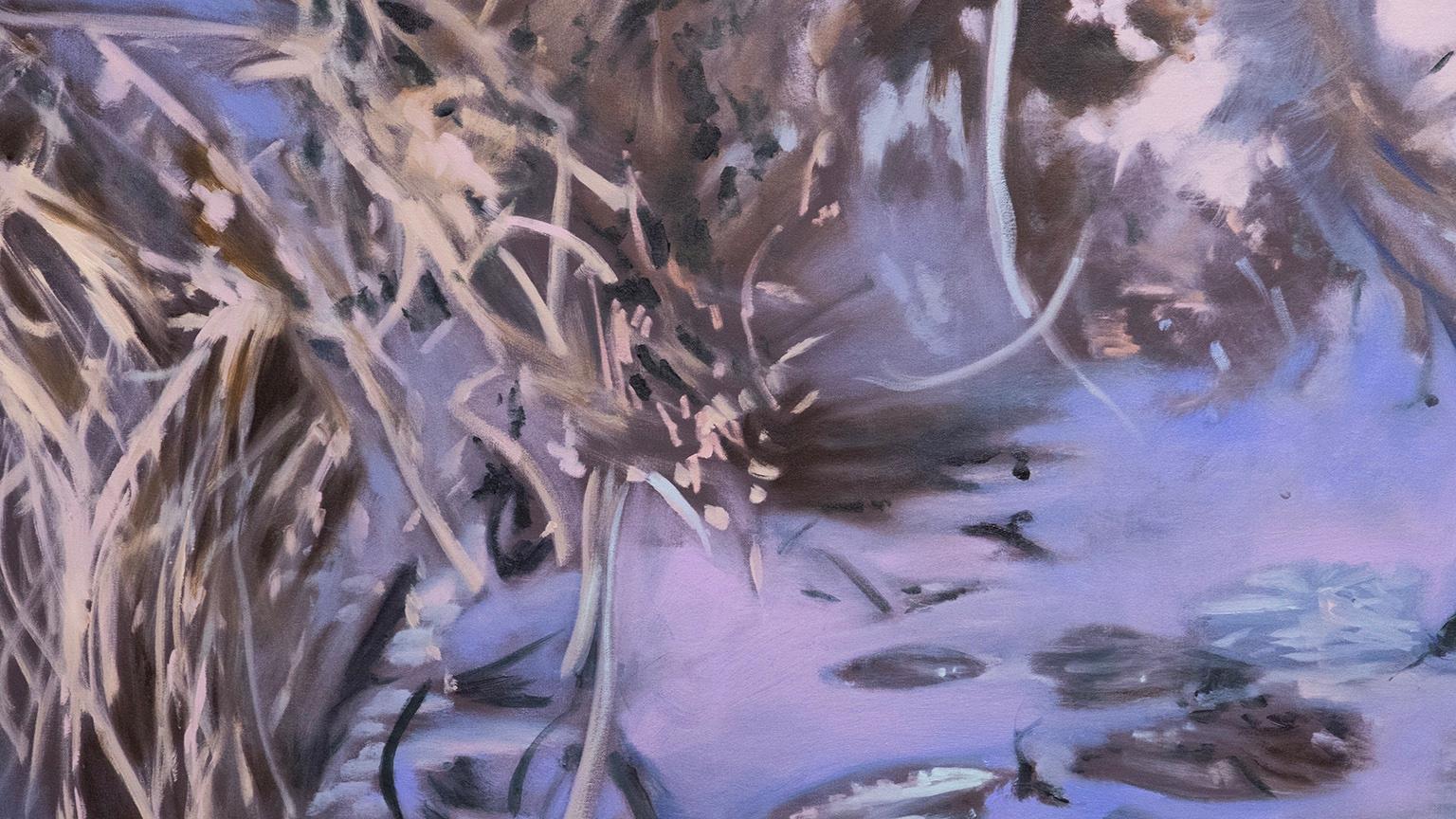 Viola notturno e lilla 78 X 90 - Painting di Antonio Ugarte
