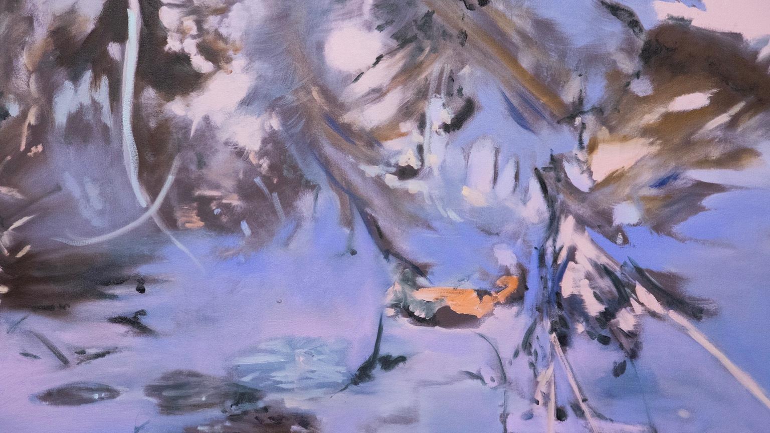 Viola notturno e lilla 78 X 90 - Painting Astratto di Antonio Ugarte
