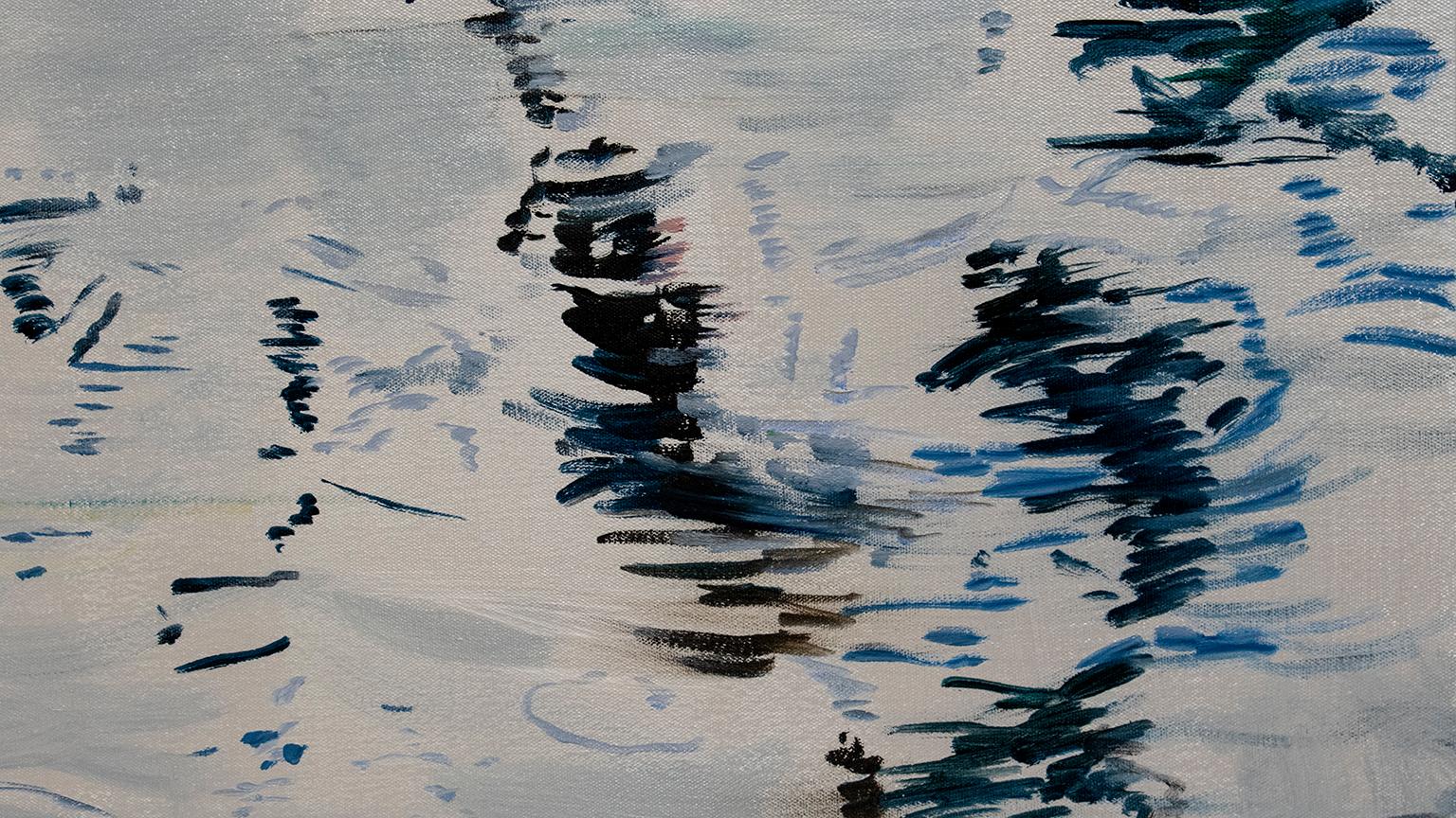 Antonio Ugarte malt das Wasser als Spiegelbild des Geistes, als eine Form der Meditation. Er sieht Wasser als 